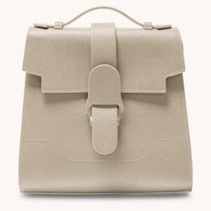 Senreve - Alunna Leather Bag - Pebbled Cream & Silver